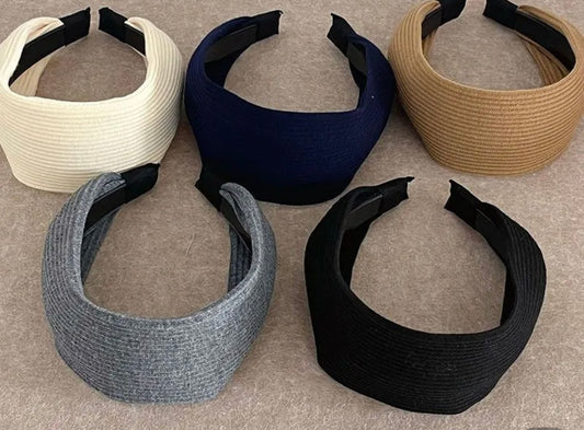Retro Premium Textured Headband – Wide & Stylish