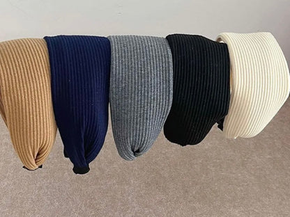 Retro Premium Textured Headband – Wide & Stylish